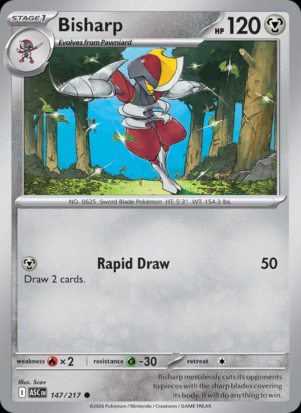 Bisharp 147/217 Ascended Heroes Pokémon card