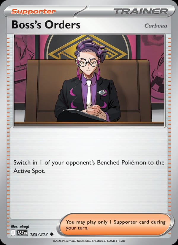 Boss's Orders 183/217 Ascended Heroes Pokémon card