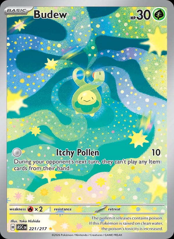 Budew 221/217 Ascended Heroes Pokémon card