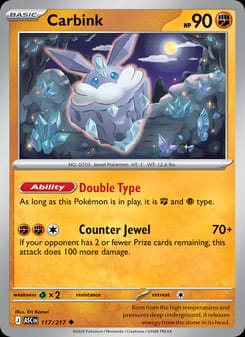 Carbink 117/217 Uncommon – Ascended Heroes Pokémon card