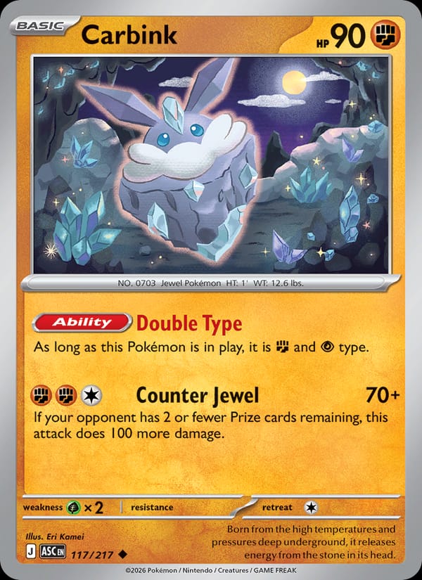 Carbink 117/217 Ascended Heroes Pokémon card