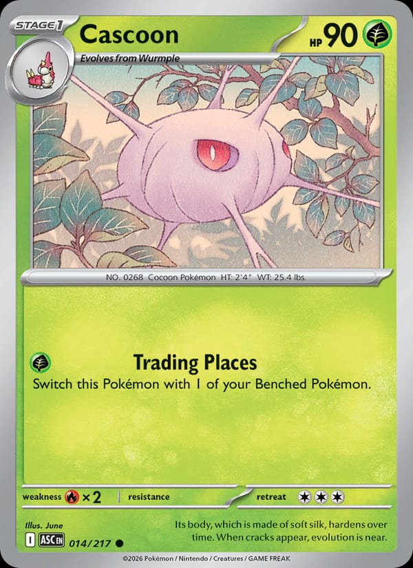 Cascoon 014/217 Ascended Heroes Pokémon card