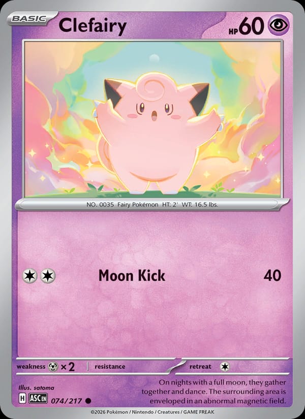 Clefairy 074/217 Ascended Heroes Pokémon card