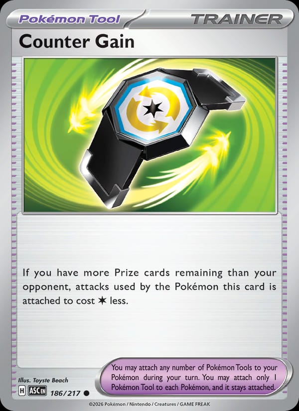 Counter Gain 186/217 Ascended Heroes Pokémon card