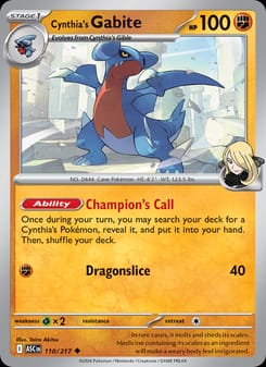 Cynthia's Gabite 110/217 Uncommon – Ascended Heroes Pokémon card