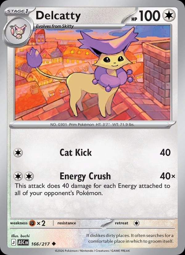Delcatty 166/217 Ascended Heroes Pokémon card