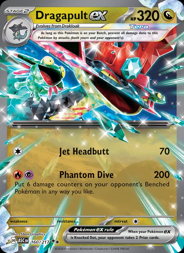 Dragapult ex 160/217 Ascended Heroes Pokémon card