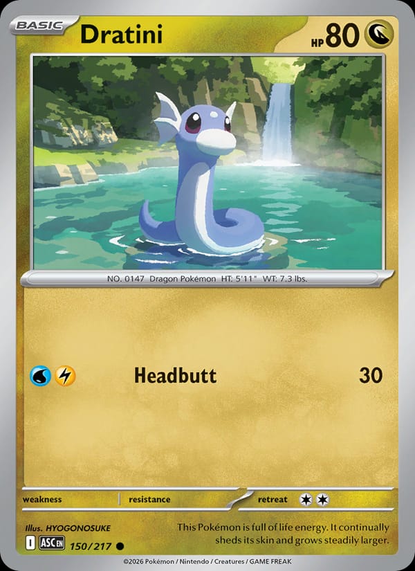 Dratini 150/217 Ascended Heroes Pokémon card