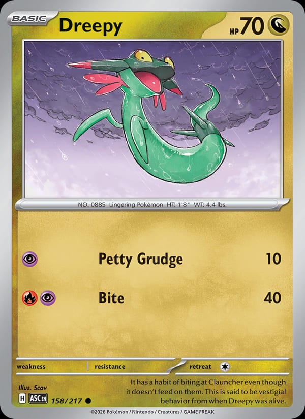 Dreepy 158/217 Ascended Heroes Pokémon card