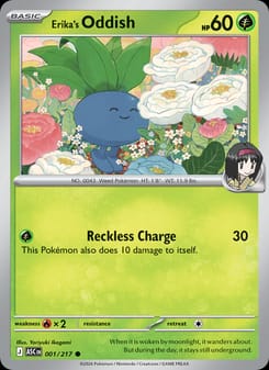 Erika's Oddish 001/217 Common – Ascended Heroes Pokémon card