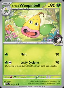 Erika's Weepinbell 005/217 Uncommon – Ascended Heroes Pokémon card