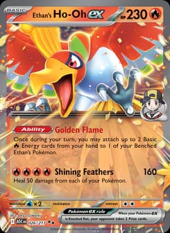 Ethan's Ho-Oh ex 026/217 Double Rare – Ascended Heroes Pokémon card