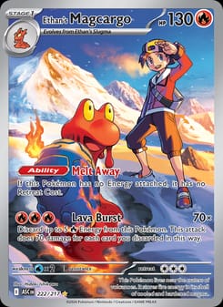 Ethan's Magcargo 222/217 Illustration Rare – Ascended Heroes Pokémon card