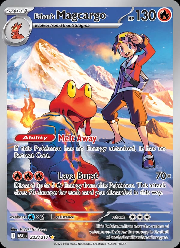 Ethan's Magcargo 222/217 Ascended Heroes Pokémon card