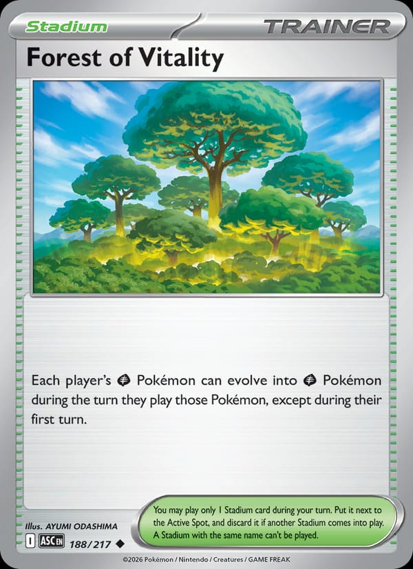 Forest of Vitality 188/217 Ascended Heroes Pokémon card