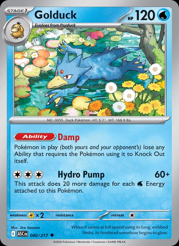 Golduck 040/217 Ascended Heroes Pokémon card