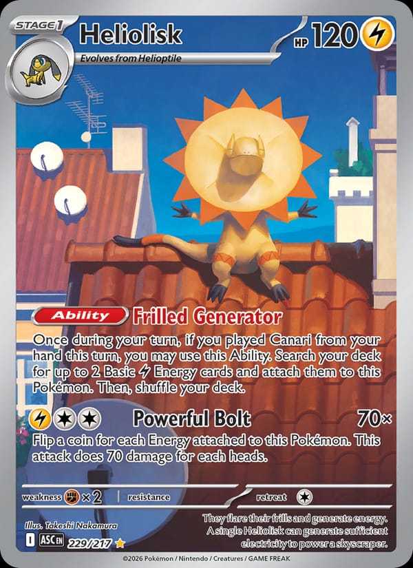 Heliolisk 229/217 Ascended Heroes Pokémon card