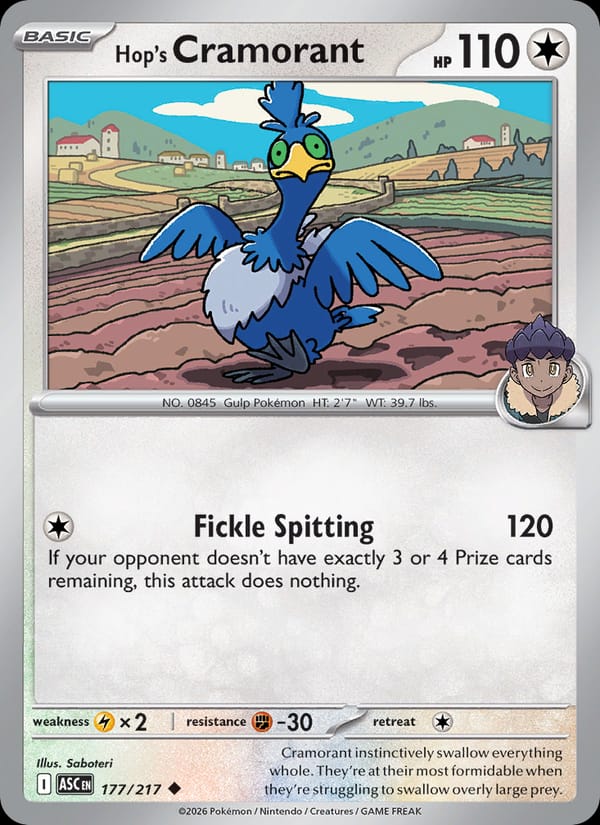 Hop's Cramorant 177/217 Ascended Heroes Pokémon card