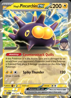 Hop's Pincurchin ex 068/217 Double Rare – Ascended Heroes Pokémon card