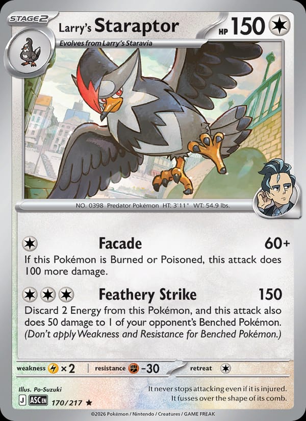 Larry's Staraptor 170/217 Ascended Heroes Pokémon card
