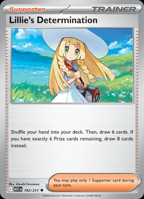 Lillie's Determination 192/217 Ascended Heroes Pokémon card