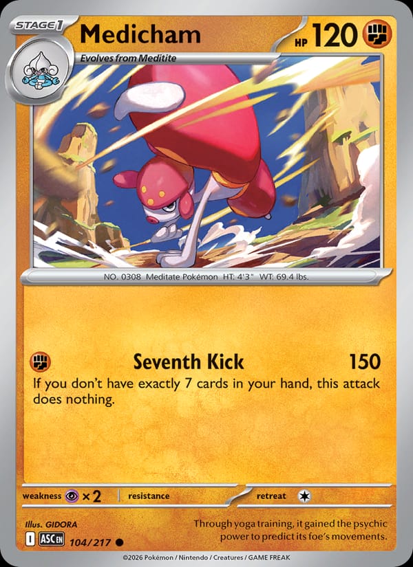 Medicham 104/217 Ascended Heroes Pokémon card