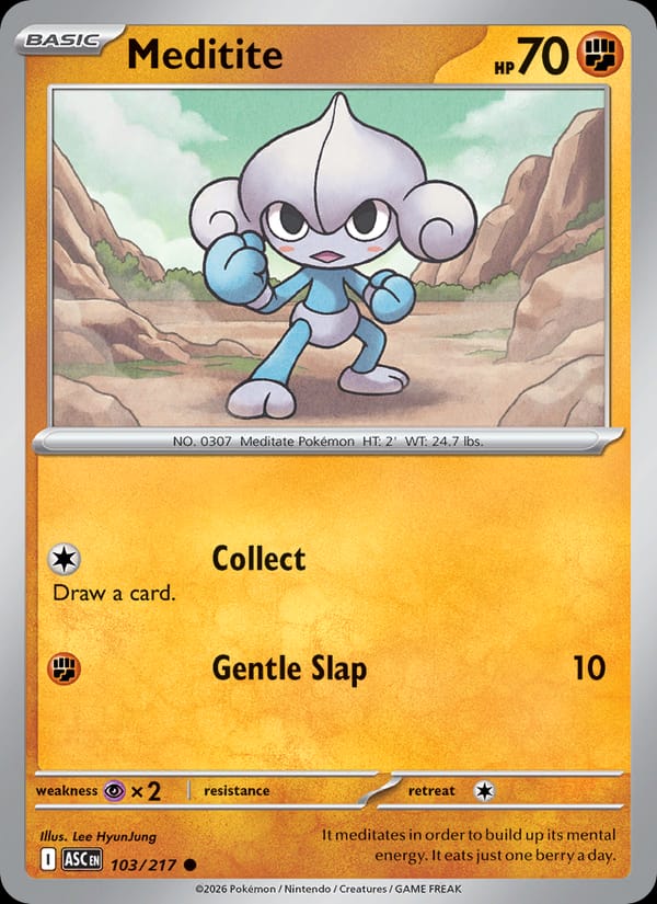 Meditite 103/217 Ascended Heroes Pokémon card