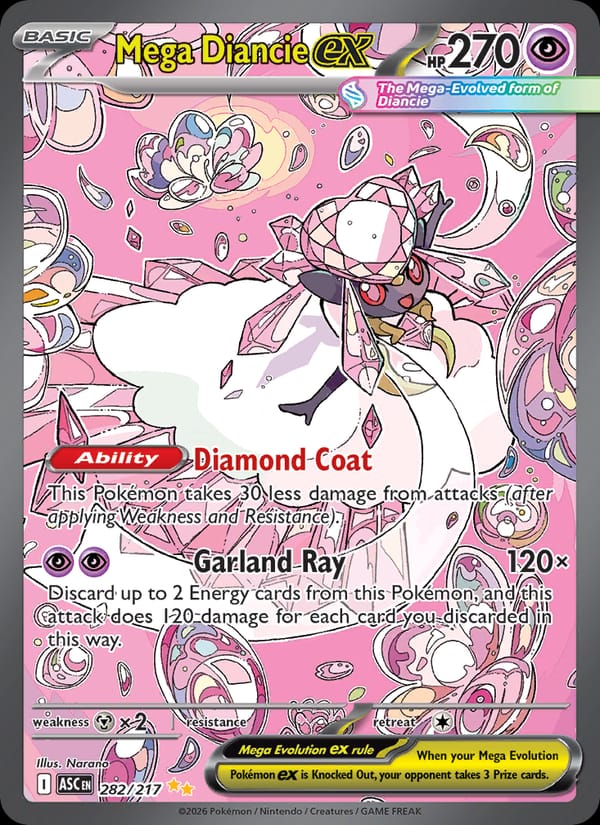 Mega Diancie ex 282/217 Ascended Heroes Pokémon card