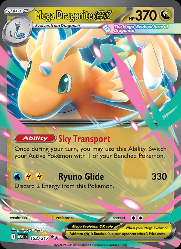 Mega Dragonite ex 152/217 Ascended Heroes Pokémon card
