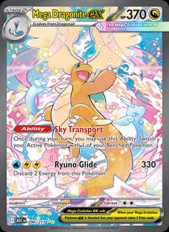Mega Dragonite ex 290/217 Special Illustration Rare – Ascended Heroes Pokémon card