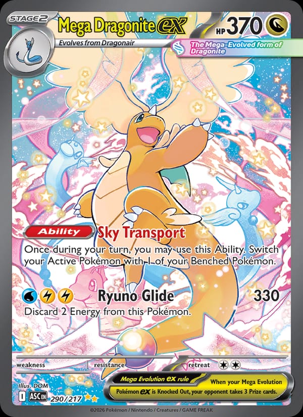 Mega Dragonite ex 290/217 Ascended Heroes Pokémon card