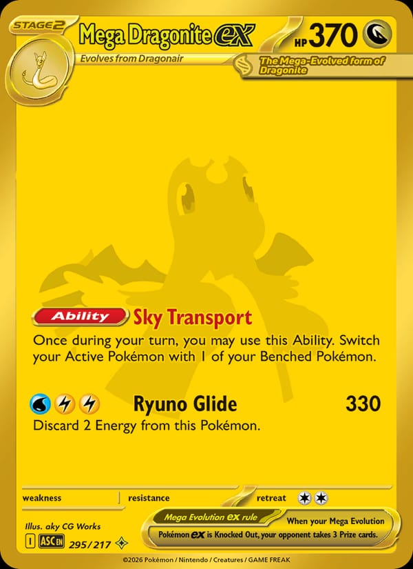Mega Dragonite ex 295/217 Ascended Heroes Pokémon card