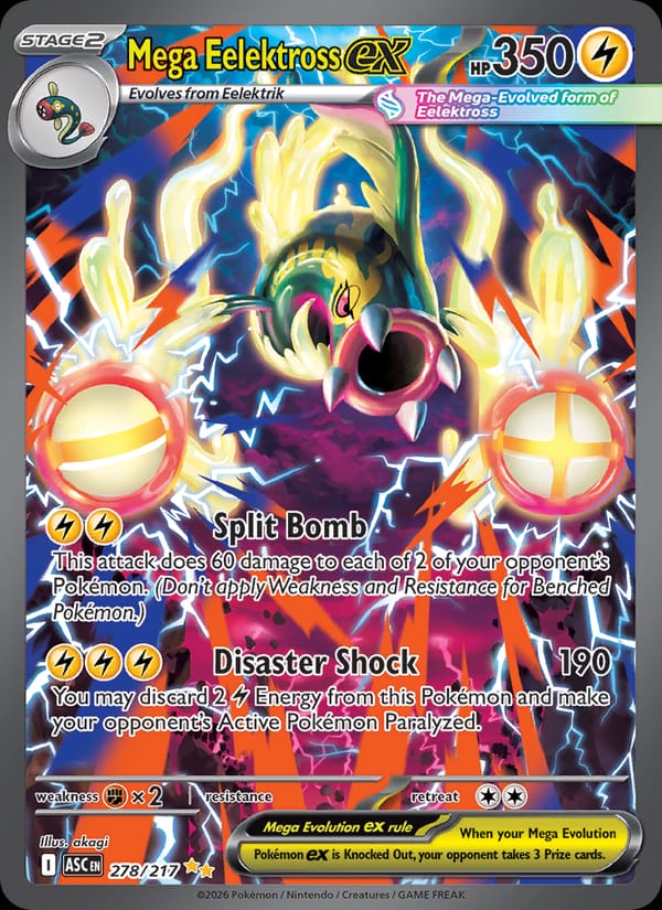 Mega Eelektross ex 278/217 Ascended Heroes Pokémon card