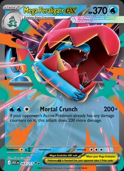 Mega Feraligatr ex 043/217 Double Rare – Ascended Heroes Pokémon card