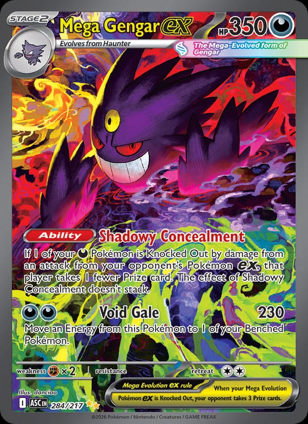 Mega Gengar ex 284/217 Ascended Heroes Pokémon card