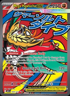 Mega Hawlucha ex 268/217 Mega Attack Rare – Ascended Heroes Pokémon card