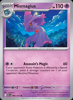 Mismagius 086/217 Rare – Ascended Heroes Pokémon card