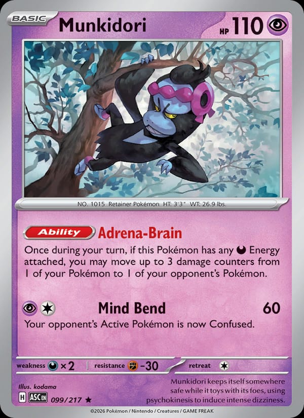 Munkidori 099/217 Ascended Heroes Pokémon card