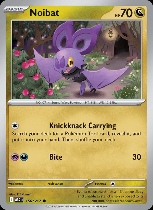 Noibat 156/217 Ascended Heroes Pokémon card