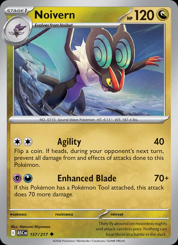 Noivern 157/217 Ascended Heroes Pokémon card