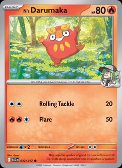 N's Darumaka 032/217 Common – Ascended Heroes Pokémon card