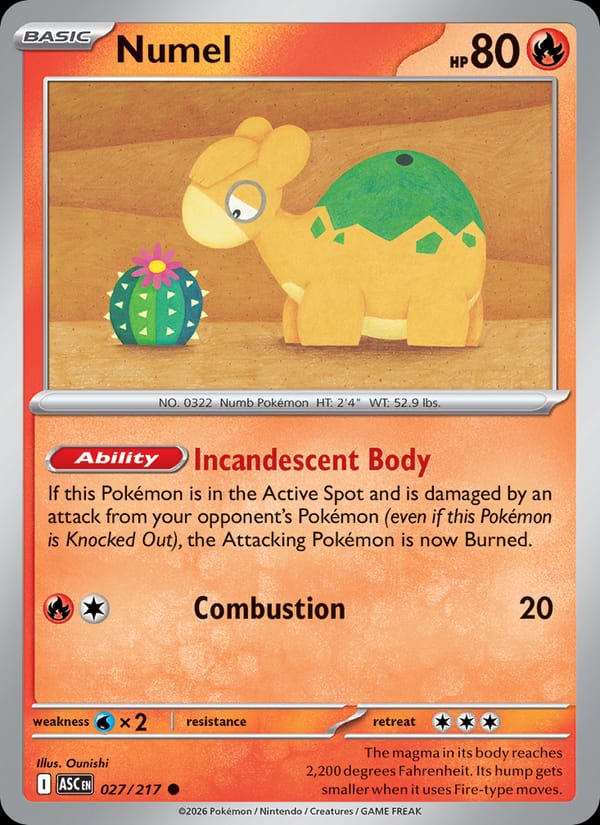 Numel 027/217 Ascended Heroes Pokémon card