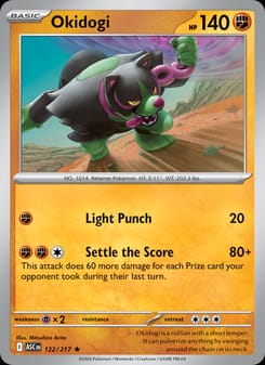 Okidogi 122/217 Rare – Ascended Heroes Pokémon card
