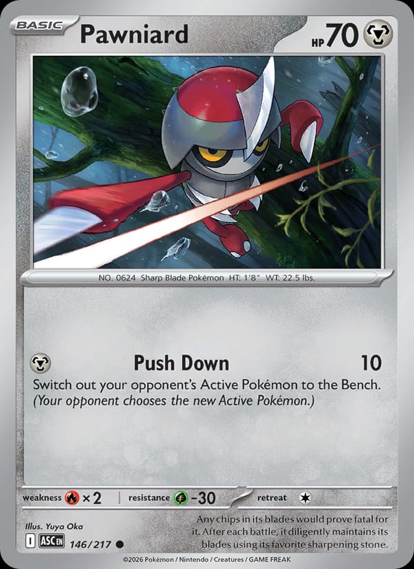 Pawniard 146/217 Ascended Heroes Pokémon card