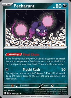 Pecharunt 143/217 Rare – Ascended Heroes Pokémon card