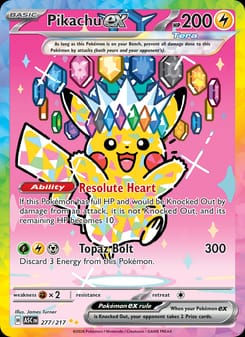 Pikachu ex 277/217 Special Illustration Rare – Ascended Heroes Pokémon card