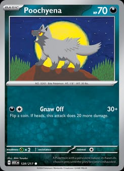 Poochyena 128/217 Common – Ascended Heroes Pokémon card