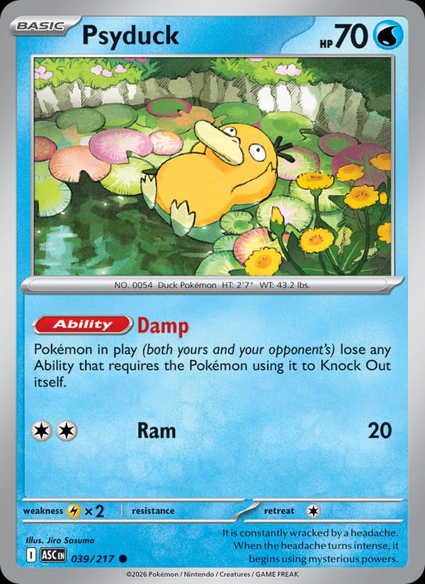Psyduck 039/217 Ascended Heroes Pokémon card