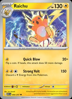 Raichu 056/217 Uncommon – Ascended Heroes Pokémon card