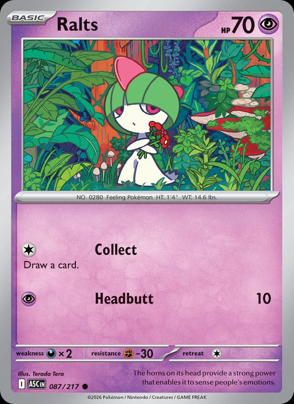 Ralts 087/217 Ascended Heroes Pokémon card